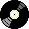 Vinyl circle menu button